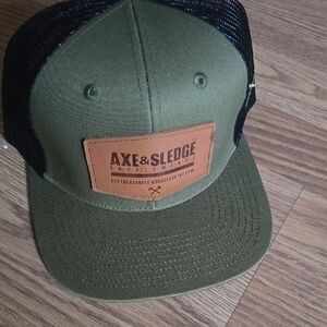 Green and Black Snapback Hat with Patch